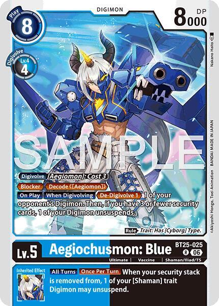 Aegiochusmon: Blue (BT25 025)