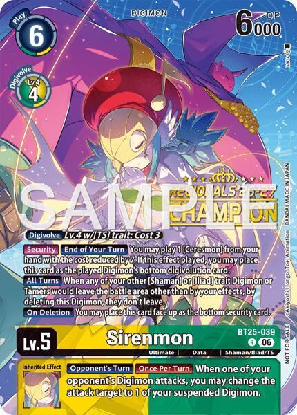 Sirenmon (Regionals 26-27 Season 2 Champion) (BT25 039-T701616)