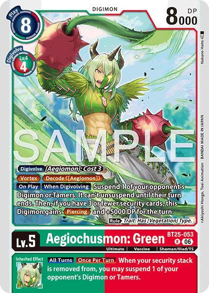 Aegiochusmon: Green (BT25 053)