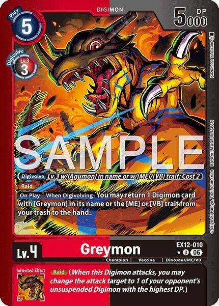 Greymon (Limited Foil) (EX12 010-T703054)