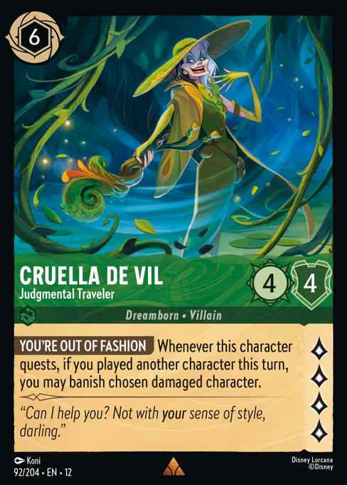 Cruella De Vil - Judgmental Traveler (12 92)