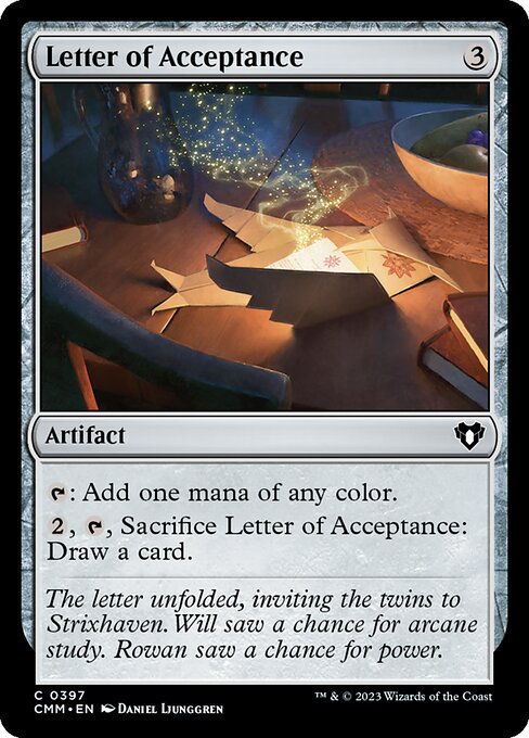 Letter of Acceptance (CMM 397)