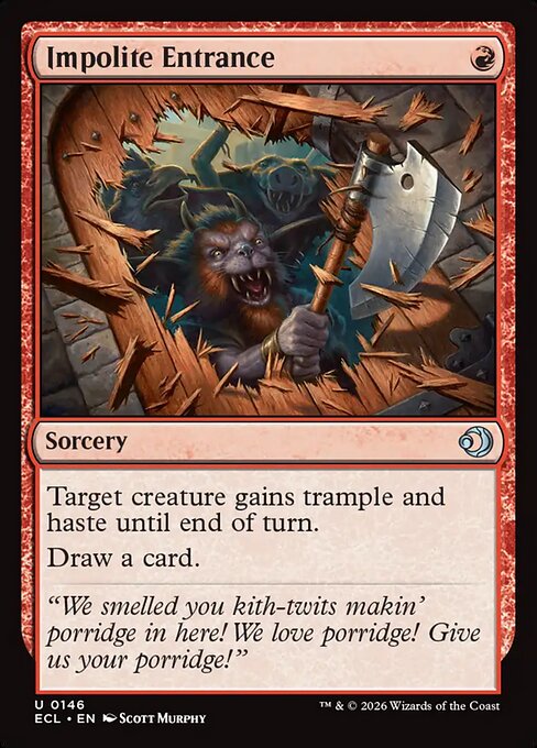 Impolite Entrance (ECL 146)