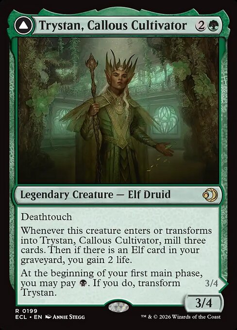 Trystan, Callous Cultivator // Trystan, Penitent Culler (ECL 199)