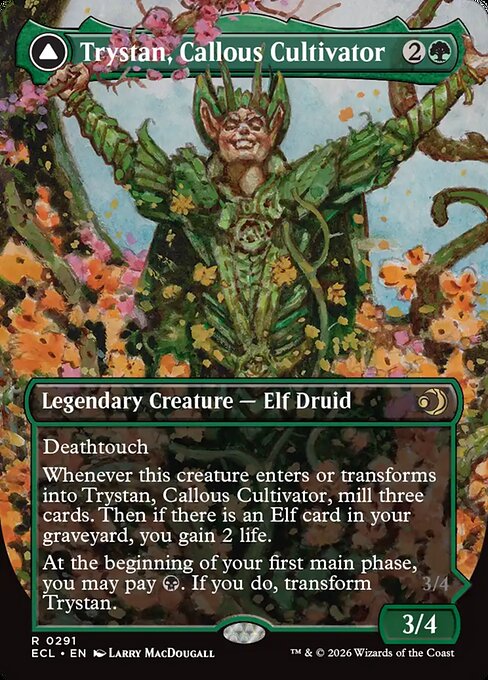 Trystan, Callous Cultivator // Trystan, Penitent Culler (ECL 291)