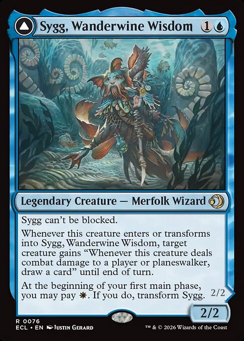 Sygg, Wanderwine Wisdom // Sygg, Wanderbrine Shield (ECL 76)