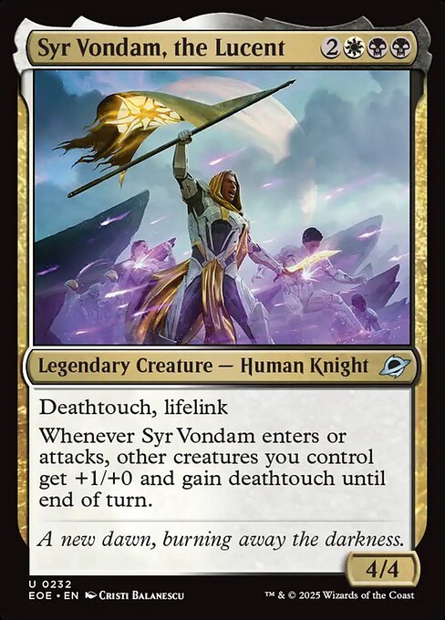 Syr Vondam, the Lucent (EOE 232)