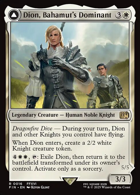 Dion, Bahamut's Dominant // Bahamut, Warden of Light (FIN 16)