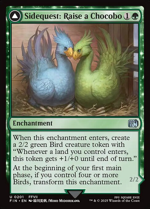 Sidequest: Raise a Chocobo // Black Chocobo (FIN 201)