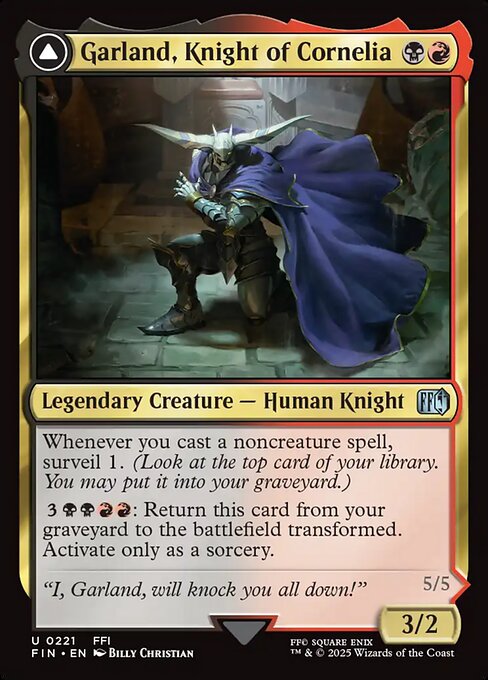 Garland, Knight of Cornelia // Chaos, the Endless (FIN 221)