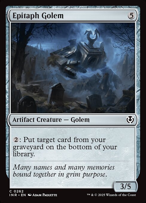 Epitaph Golem (INR 262)