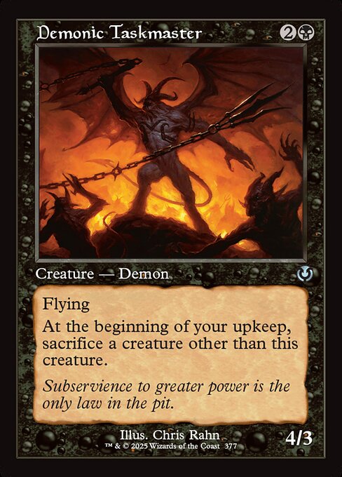 Demonic Taskmaster (INR 377)