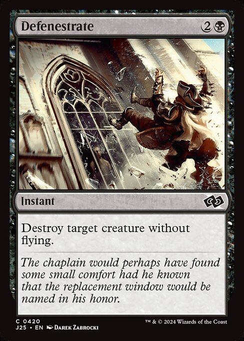 Defenestrate (J25 420)