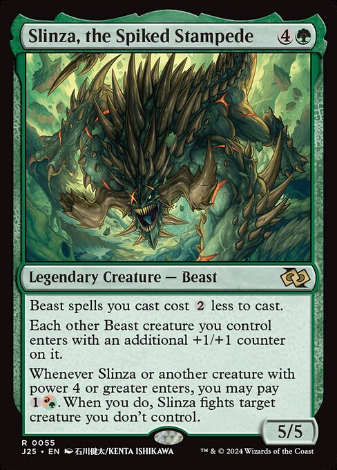 Slinza, the Spiked Stampede (J25 55)