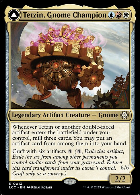 Tetzin, Gnome Champion // The Golden-Gear Colossus (LCC 13)