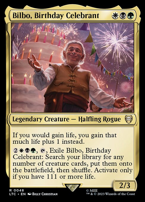 Bilbo, Birthday Celebrant (LTC 48)
