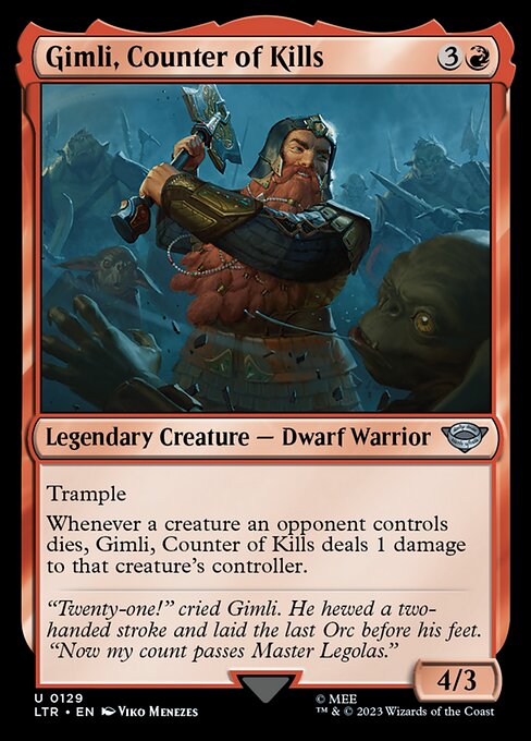 Gimli, Counter of Kills (LTR 129)