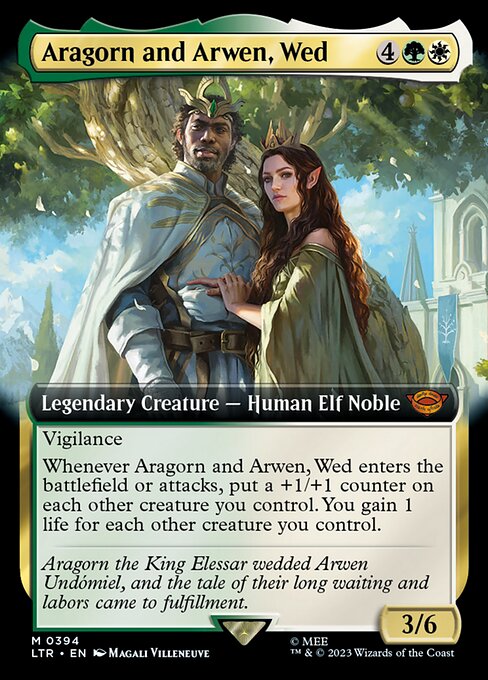 Aragorn and Arwen, Wed (LTR 394)