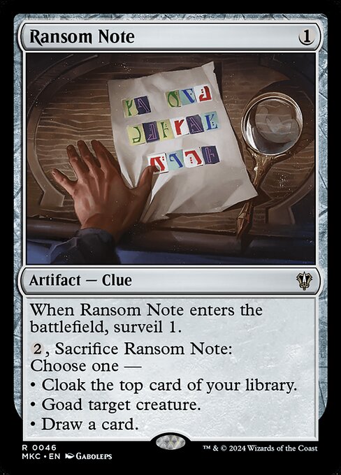 Ransom Note (MKC 46)