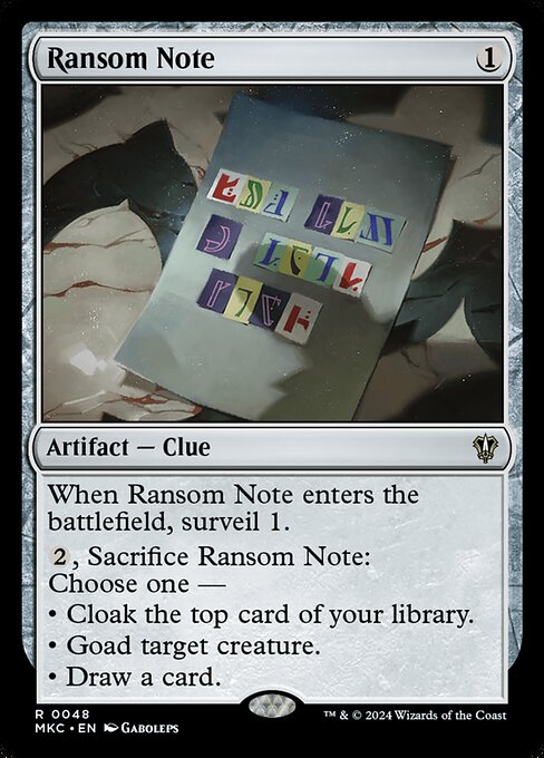 Ransom Note (MKC 48)