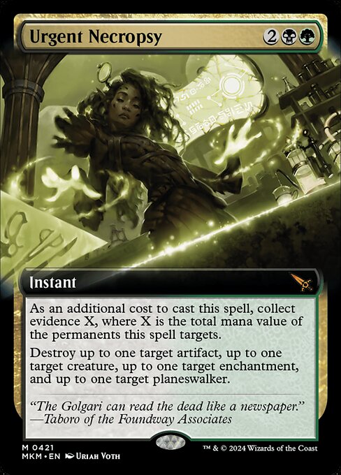 Urgent Necropsy (MKM 421)