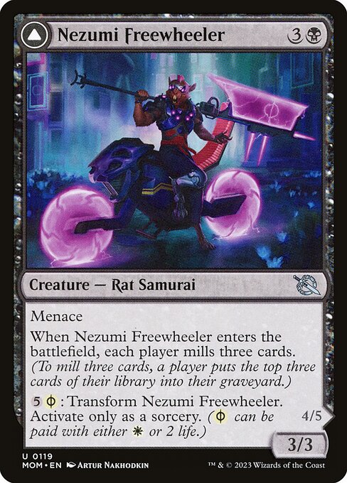 Nezumi Freewheeler // Hideous Fleshwheeler (MOM 119)