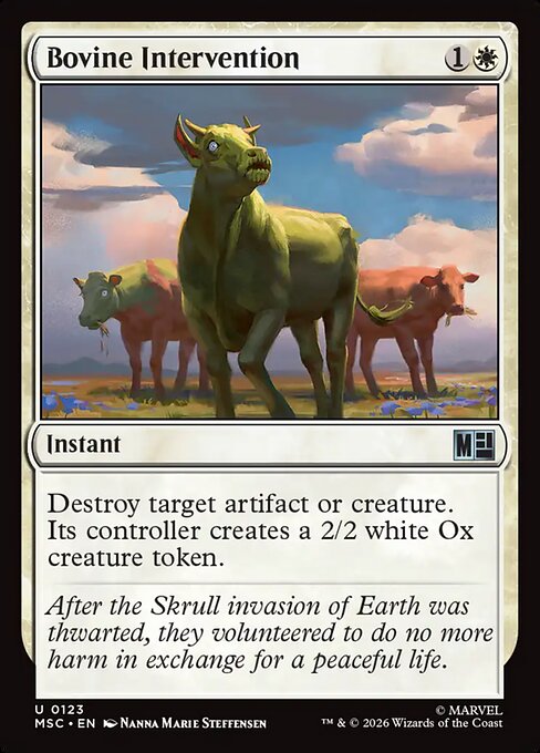 Bovine Intervention (MSC 123)