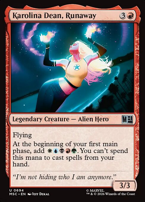 Karolina Dean, Runaway (MSC 694)