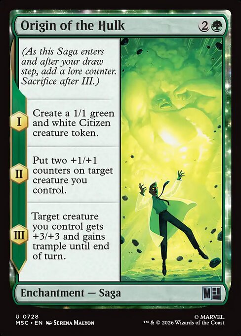 Origin of the Hulk (MSC 728)