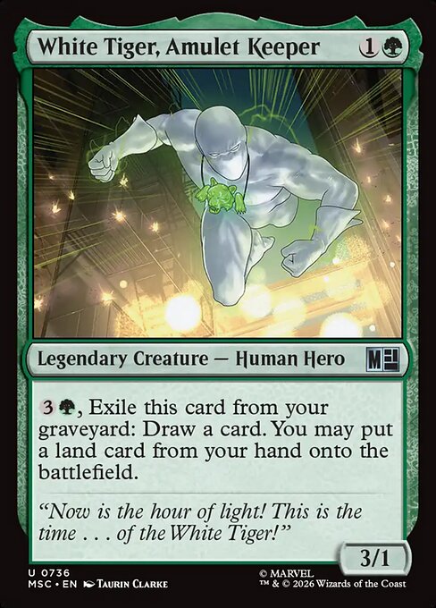 White Tiger, Amulet Keeper (MSC 736)