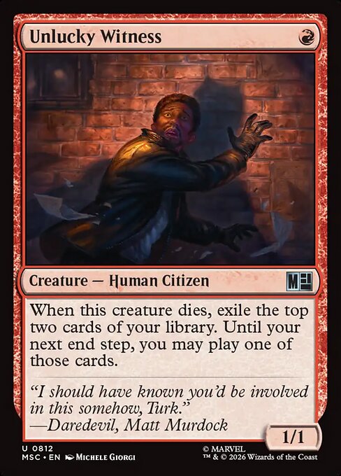 Unlucky Witness (MSC 812)