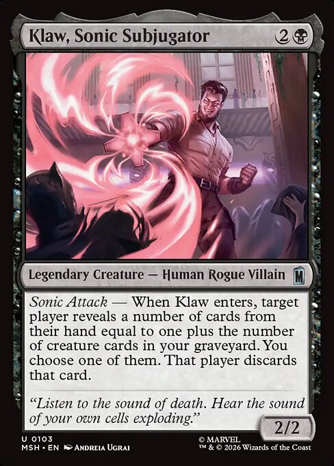 Klaw, Sonic Subjugator (MSH 103)