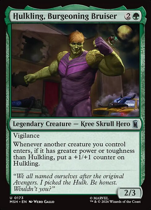 Hulkling, Burgeoning Bruiser (MSH 173)