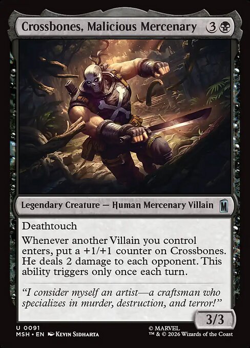 Crossbones, Malicious Mercenary (MSH 91)
