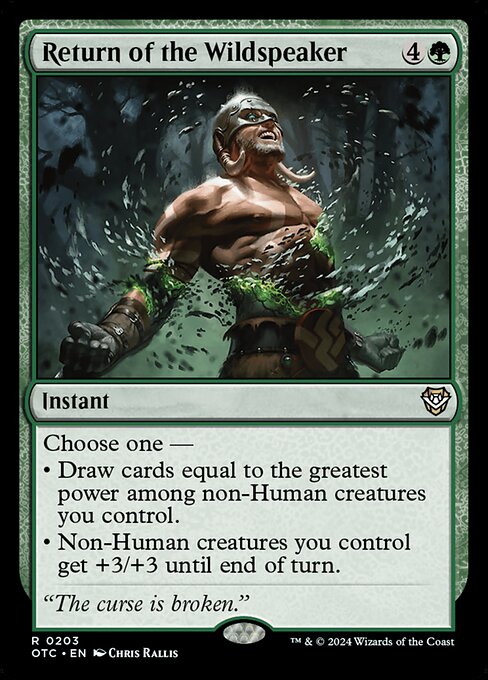 Return of the Wildspeaker (OTC 203)