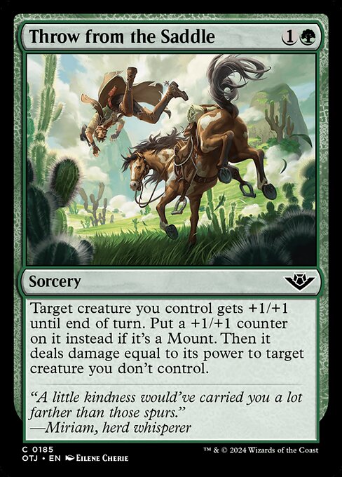 Throw from the Saddle (OTJ 185)