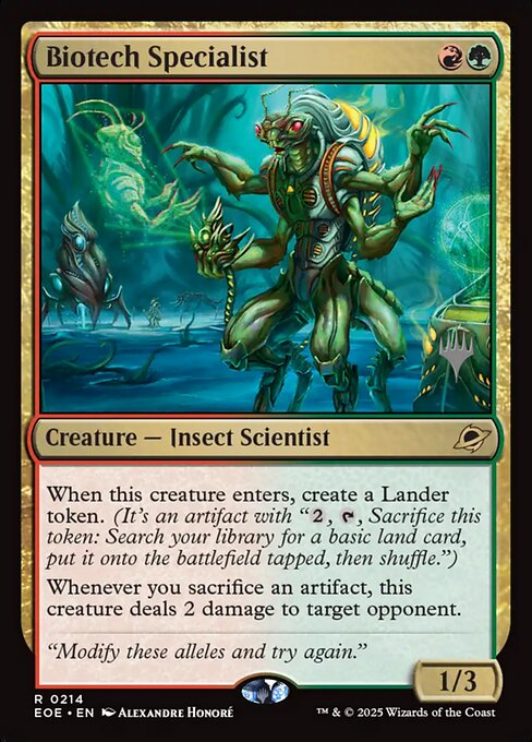 Biotech Specialist (PEOE 214p)