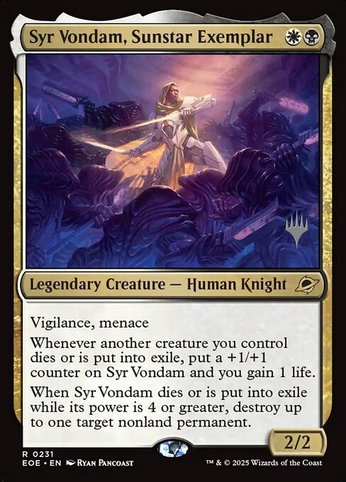Syr Vondam, Sunstar Exemplar (PEOE 231p)