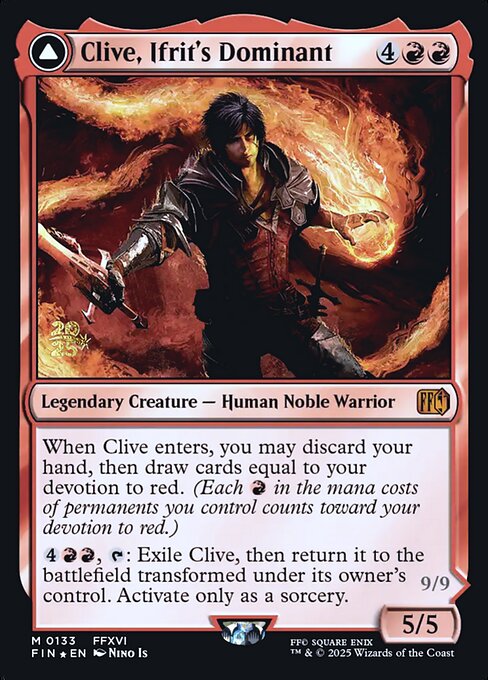 Clive, Ifrit's Dominant // Ifrit, Warden of Inferno (PFIN 133s)