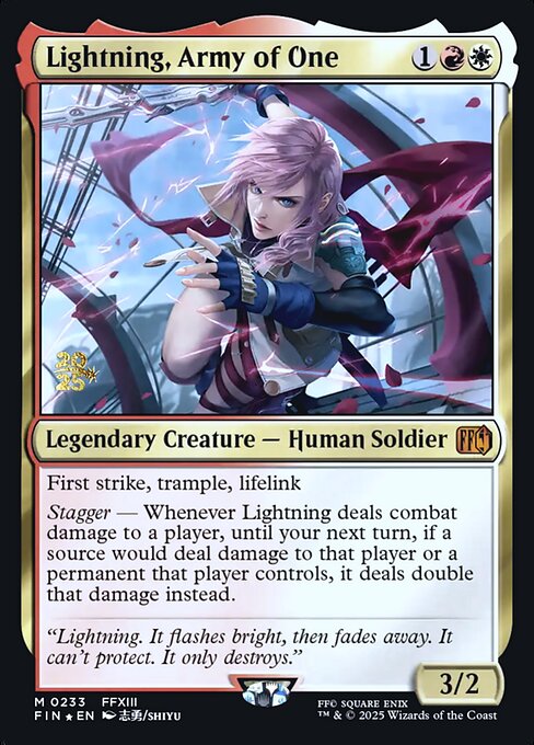 Lightning, Army of One (PFIN 233s)