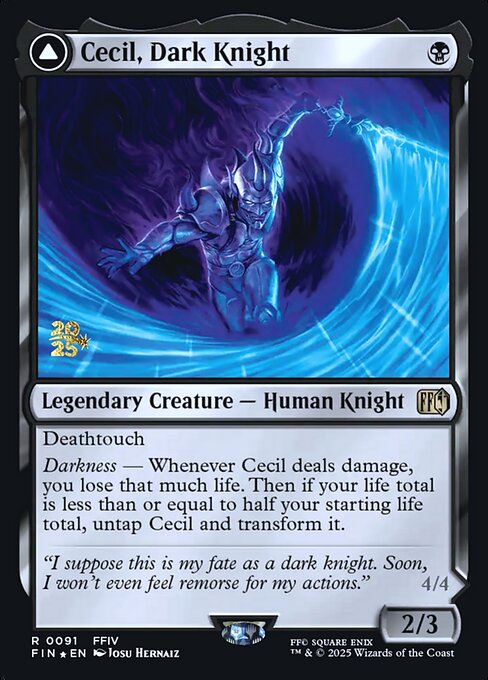 Cecil, Dark Knight // Cecil, Redeemed Paladin (PFIN 91s)