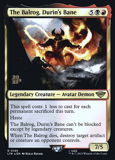 The Balrog, Durin's Bane (PLTR 195s)