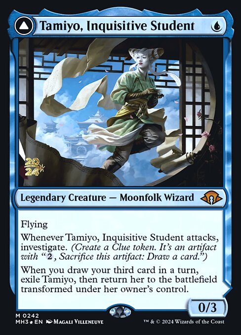 Tamiyo, Inquisitive Student // Tamiyo, Seasoned Scholar (PMH3 242s)