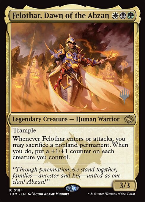 Felothar, Dawn of the Abzan (PTDM 184p)