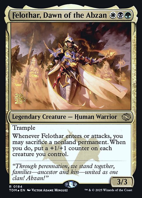 Felothar, Dawn of the Abzan (PTDM 184s)