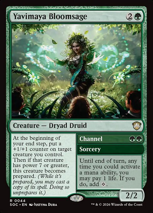 Yavimaya Bloomsage // Channel (SOC 44)