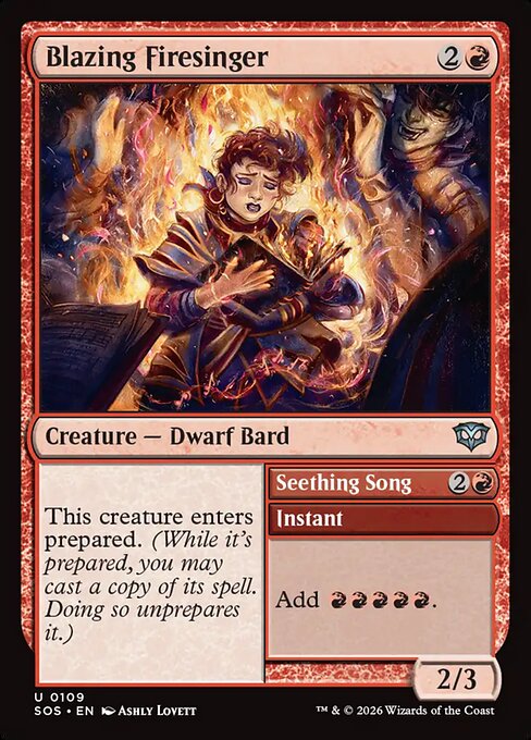 Blazing Firesinger // Seething Song (SOS 109)