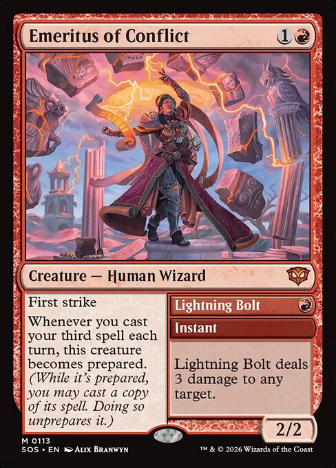 Emeritus of Conflict // Lightning Bolt (SOS 113)