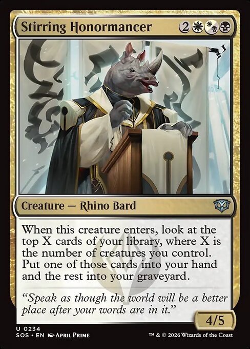 Stirring Honormancer (SOS 234)