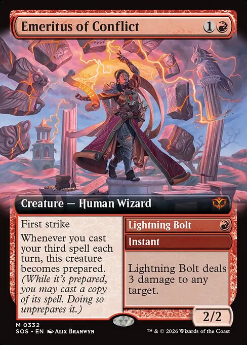 Emeritus of Conflict // Lightning Bolt (SOS 332)
